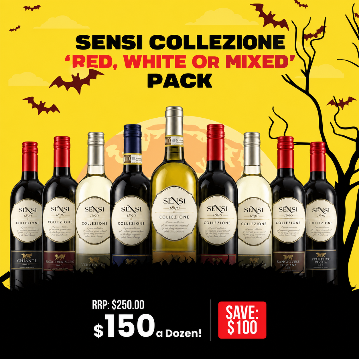 Sensi Collezione ‘Red, White or Mixed’ Pack - Halloween Sale