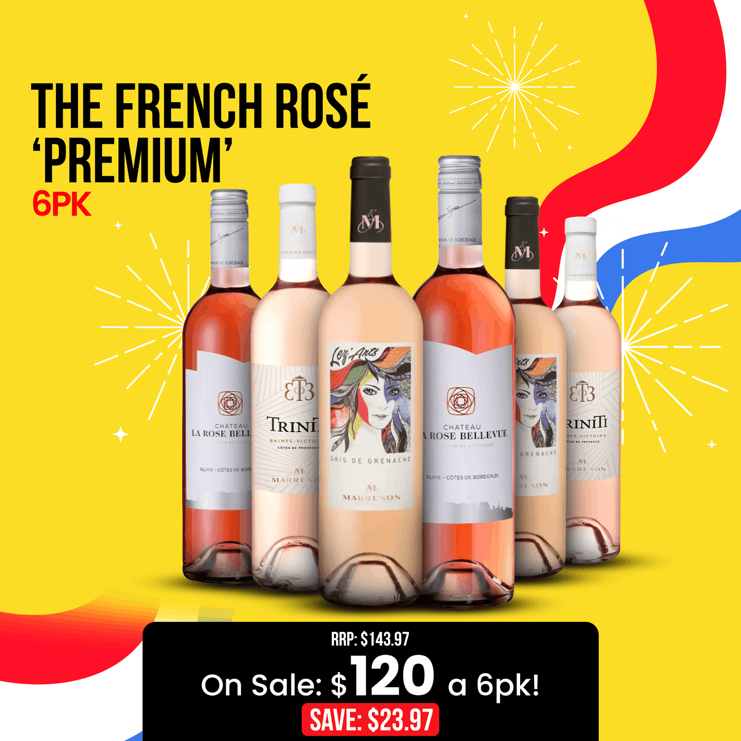 The French Rosé ‘Premium’ 6pk - Bastille Sale